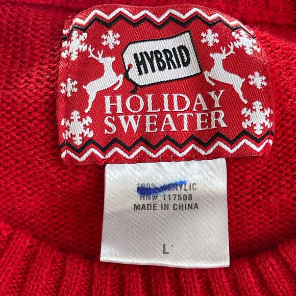 Hybrid Holiday Apparel Santa Suit Yourself Ugly Christmas Sweater Size Large - Picture 3 of 3